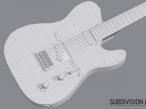 Telecaster Guitar Modelo 3D