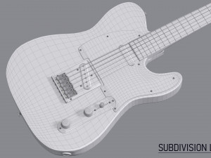 Telecaster Guitar Modelo 3D