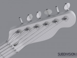 Telecaster Guitar Modelo 3D