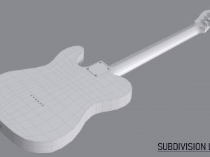 Telecaster Guitar Modelo 3D