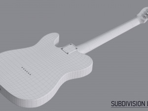 Telecaster Guitar Modelo 3D