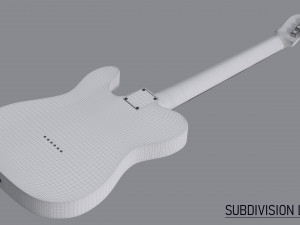 Telecaster Guitar Modelo 3D