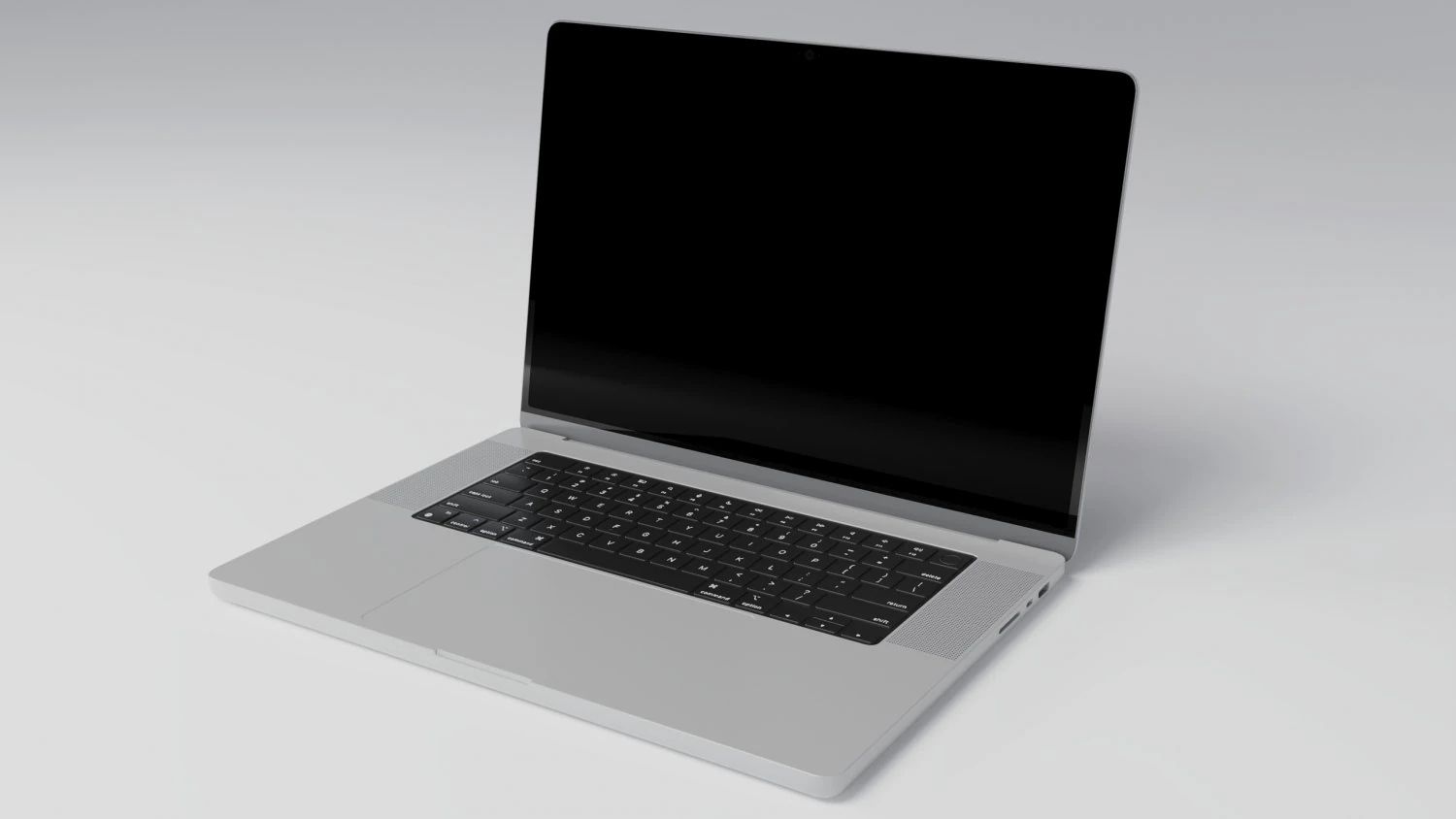 Apple MacBook Pro 16 2021 3D Model .c4d .max .obj .3ds .fbx .stl .blend 