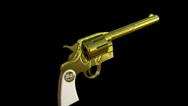 Револьвер 3d объект 3D Модель .c4d .max .obj .3ds .fbx .stl .blend