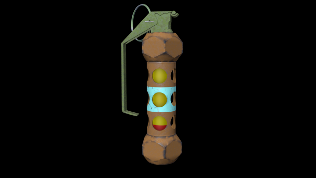 Grenade flash CS GO Modello 3D .c4d .max .obj .3ds .fbx .stl .blend 