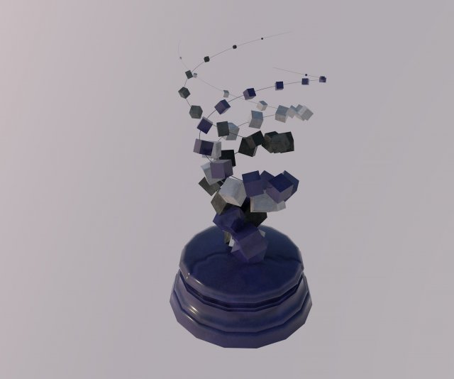 Cubic marble sculpture Modelo 3D .c4d .max .obj .3ds .fbx .stl .blend 