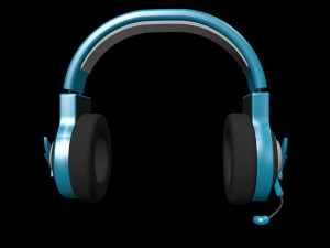 Headphones blue 3D Модель