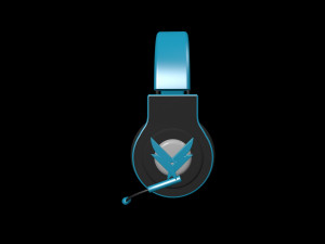 Headphones blue Model 3D