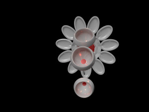 Floral bra 3D 模型
