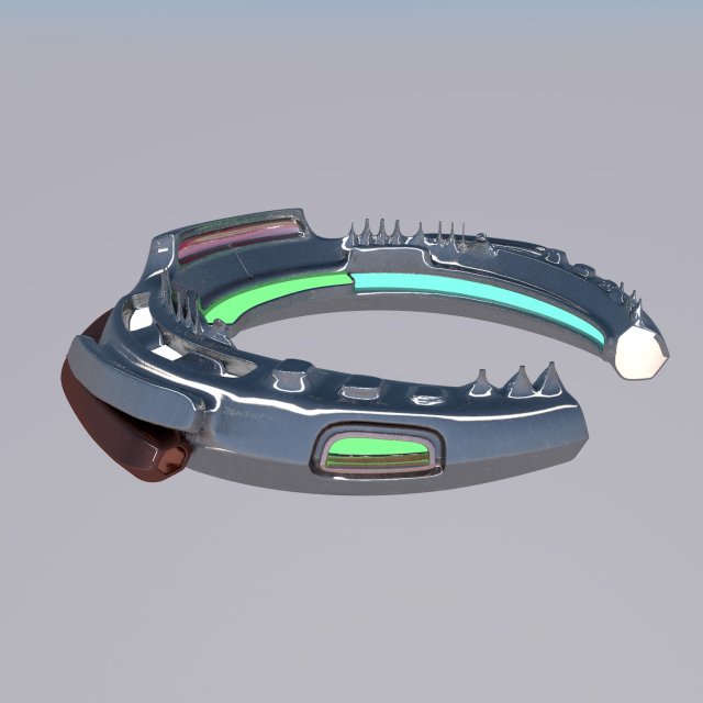 Metallic Spaceship 3D मॉडल .c4d .max .obj .3ds .fbx .stl .blend 
