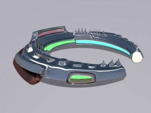 Metallic Spaceship Modelo 3D