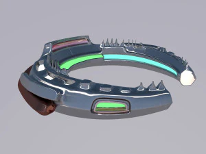 Metalen ruimteschip 3D Model