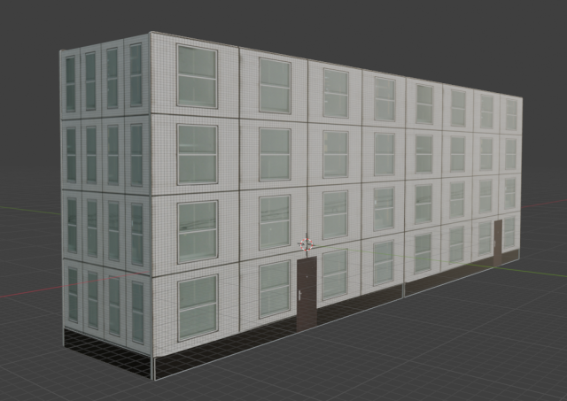 High-rise building 3D Model .c4d .max .obj .3ds .fbx .stl .blend 