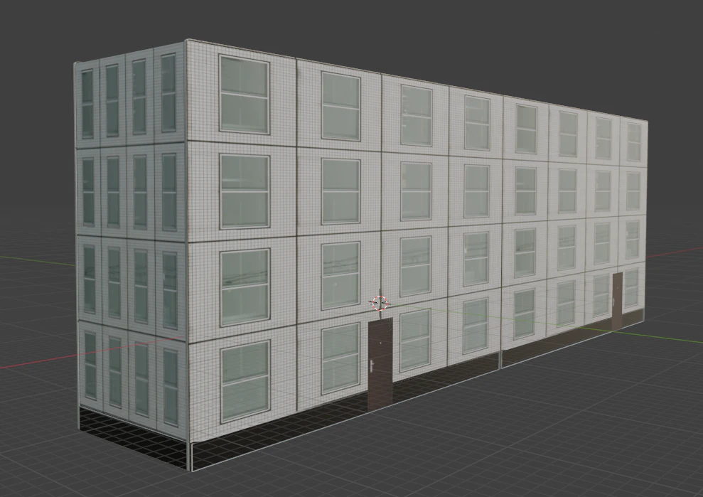 High-rise building 3D Model .c4d .max .obj .3ds .fbx .stl .blend 