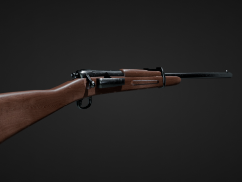 Carabina de cavalaria US M1892 Krag Jorgensen Modelo 3D
