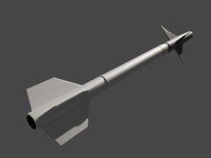 Rocket AIM-9 Sidewinder Low Poly 3D-Modell