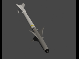 Rocket AIM-9 Sidewinder Low Poly 3D-Modell