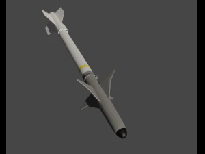 Rocket AIM-9 Sidewinder Low Poly 3D Model