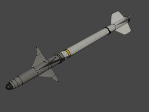 Rocket AIM-9 Sidewinder Low Poly 3D Model