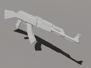 Ak-47 without textures 3D Model