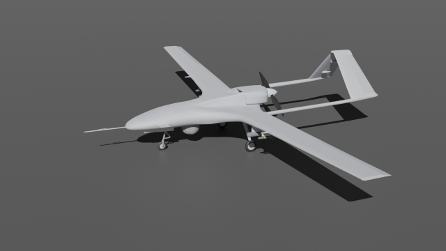 Military drone 3D Model .c4d .max .obj .3ds .fbx .stl .blend 