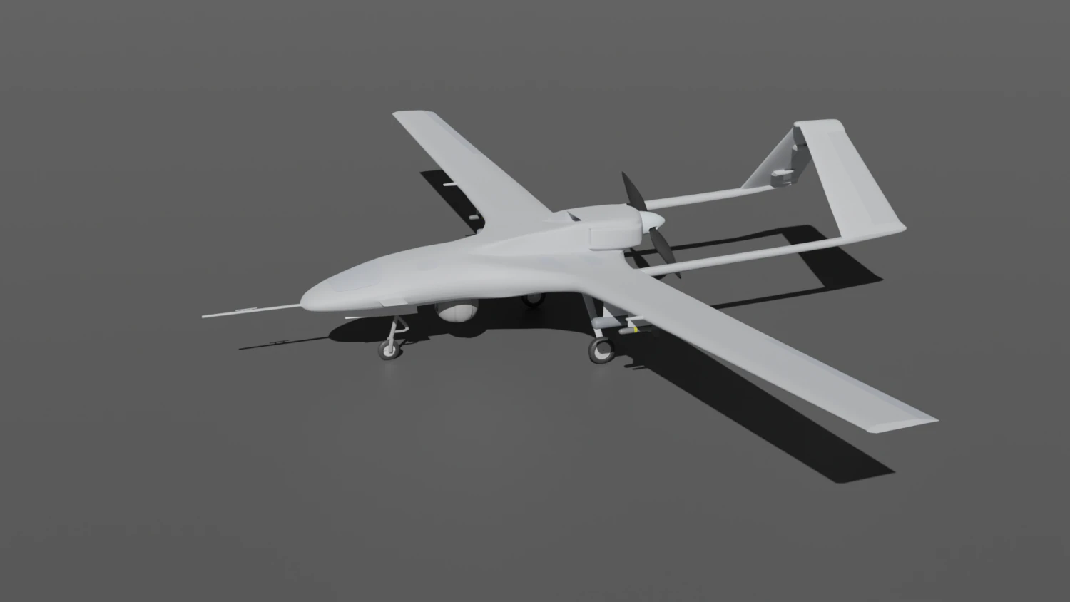 Military drone 3D Model .c4d .max .obj .3ds .fbx .stl .blend 
