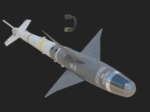 Aim-9M Sidewinder missile 3D Model