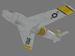North American F-86A Sabre subsonic fighter Model 3D