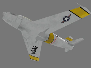 North American F-86A Sabre subsonic fighter 3D Model