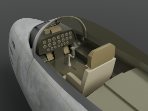 North American F-86A Sabre subsonic fighter Model 3D