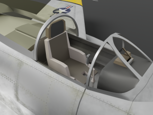 North American F-86A Sabre subsonic fighter Model 3D