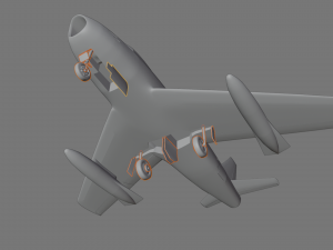 North American F-86A Sabre subsonic fighter Model 3D
