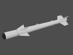 Aim-9B Sidewinder missile Low-Poly Modelo 3D