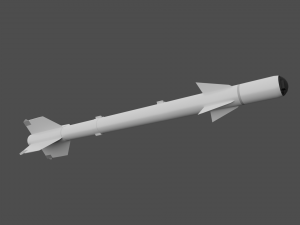 Aim-9B Sidewinder missile Low-Poly 3D Model