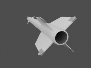 Aim-9B Sidewinder missile Low-Poly 3D Model