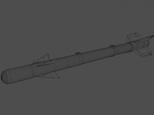 Aim-9B Sidewinder missile Low-Poly 3D Model