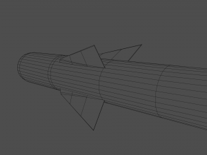 Aim-9B Sidewinder missile Low-Poly 3D Model