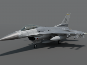 General dynamics F-16 with Sidewinder missiles 3D Model