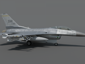 General dynamics F-16 with Sidewinder missiles 3D Model