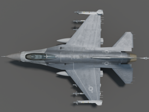 General dynamics F-16 with Sidewinder missiles 3D Model