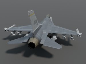 General dynamics F-16 with Sidewinder missiles 3D Model
