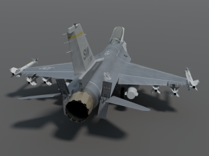 General dynamics F-16 with Sidewinder missiles 3D Model