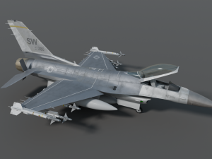 General dynamics F-16 with Sidewinder missiles 3D Model