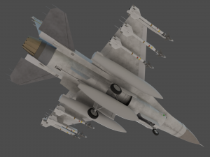 General dynamics F-16 with Sidewinder missiles 3D Model