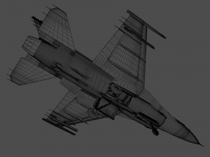 General dynamics F-16 with Sidewinder missiles 3D Model