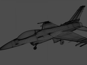 General dynamics F-16 with Sidewinder missiles 3D Model