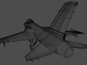 General dynamics F-16 with Sidewinder missiles 3D Model