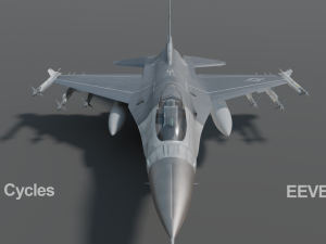 General dynamics F-16 with Sidewinder missiles 3D Model