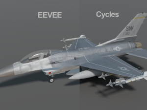 General dynamics F-16 with Sidewinder missiles 3D Model