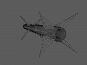 Aim-7 Sparrow missile 3D Model